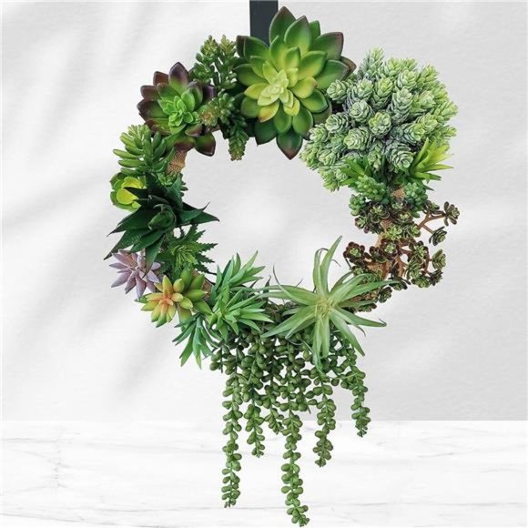 19 Pcs Assorted Artificial Succulents Plants Unpotted Green Hanging Succulent - Picture 5 of 6